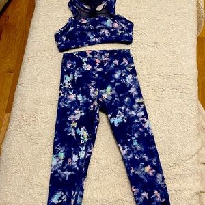 Athleta- L/12- Girls. Tights and Sports bra